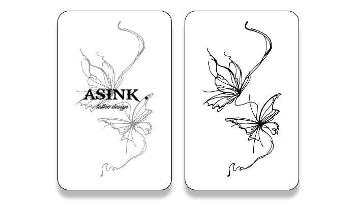 2 linear butterflies