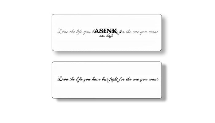 Inscription - live a life you will remember