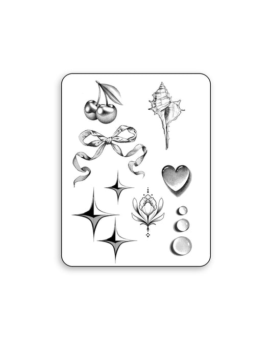 Flash sheet - κεράσια και φιόγκοι