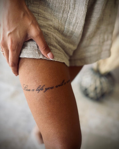 Inscription - live a life you will remember